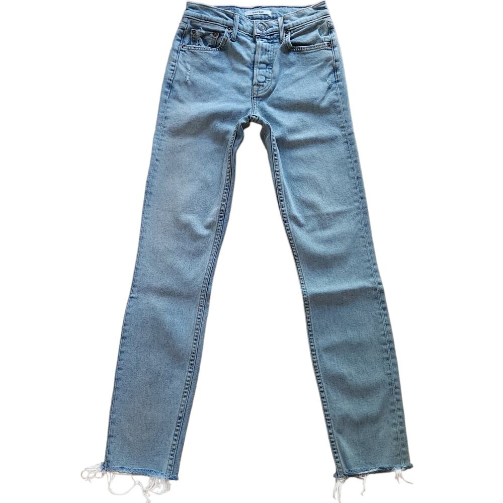 GRLFRND The Karolina distressed high rise skinny jeans in Close Call Size 23 NEW - Picture 1 of 10